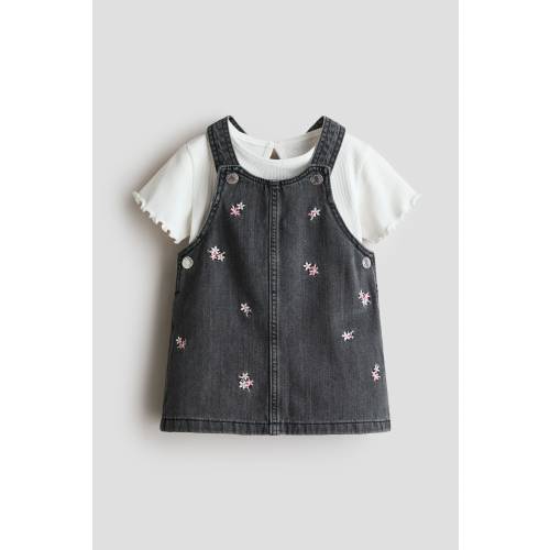 2-PIECE OVERALL DRESS AND TOP SET