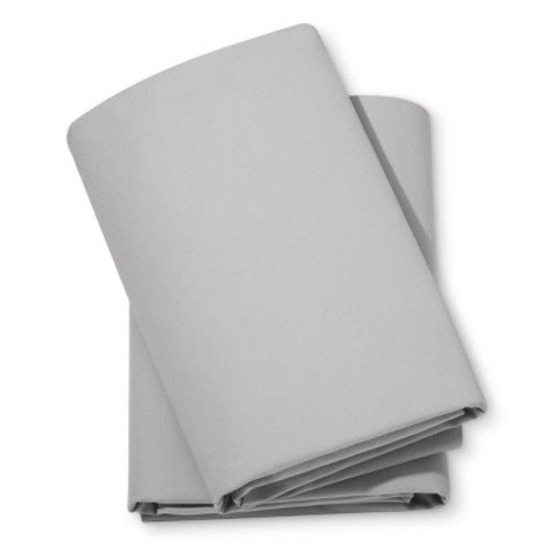 Fitted Crib Sheets Solid 2pk - Cloud Island™ Gray