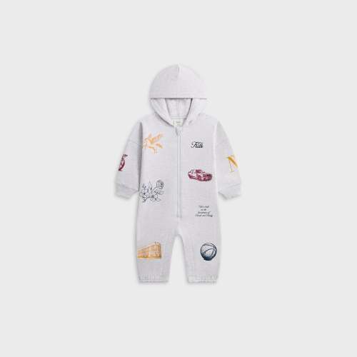 Kith Baby Logo Nelson Coverall - Light Heather Grey