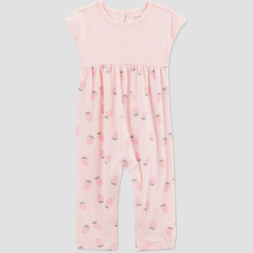 Carter's Just One You®️ Baby Girls' Raspberry Fruit Ribbed Romper- Pink