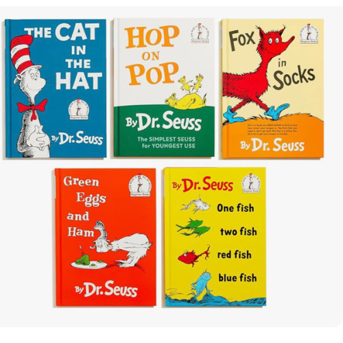 Dr. Seuss's Beginner Book Boxed Set Collection: The Cat in the Hat; One Fish Two Fish Red Fish Blue Fish; Green Eggs and Ham; Hop on Pop; Fox in Socks