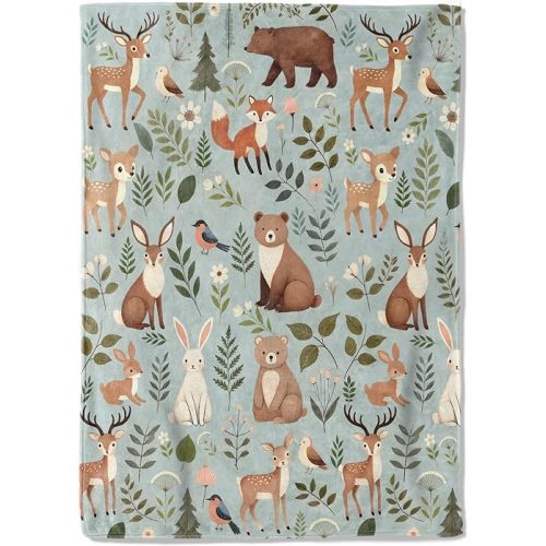 Woodland Animal Fleece Blanket