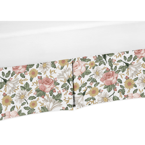 Vintage Floral Collection Crib Bed Skirt