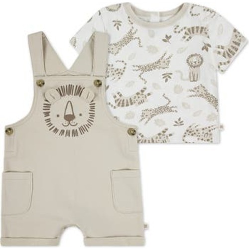 Print Organic Cotton T-Shirt & Overalls Set