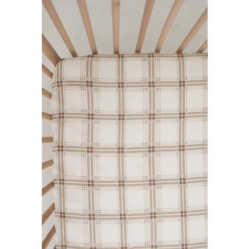 Muslin Crib Sheet | Ellis Plaid