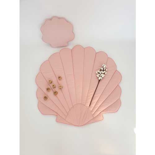 Seashell Baby Play Mat, Flower Shaped Cotton Nursery Rug, Newborn Photoshoot Mat, Baby Shower Gift, Kids Room Decor