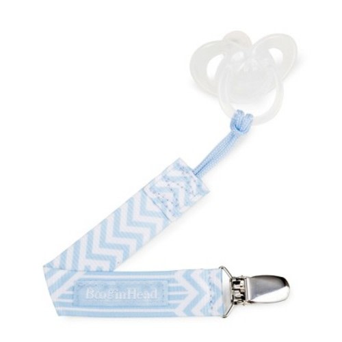 BooginHead 2-pack PaciGrip Pacifier Clip Pacifier Holder - Blue/Black Chevron
