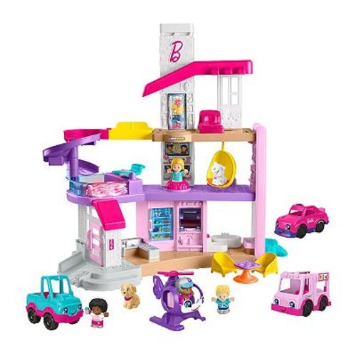 Fisher-Price Little People Barbie® DreamHouse Playset with 4 Vehicles & 6 Figures