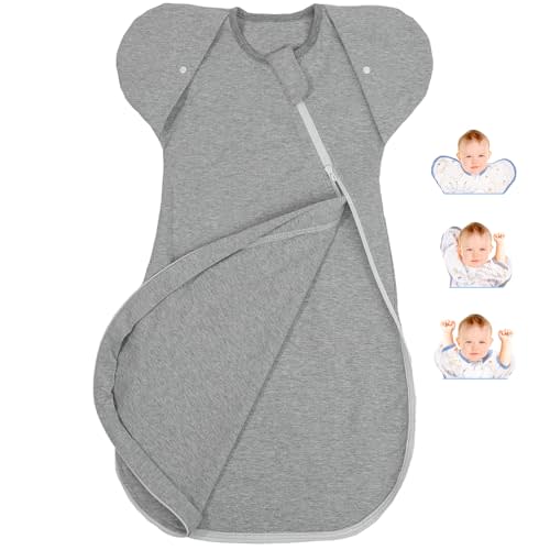 Eray Baby Zipper Swaddle Transitonal Sleep Sack 3-6Months Infant Sleeping Bag Wearable Blanket Sleepwear