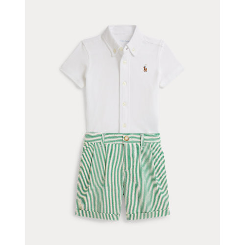 Knit Oxford Shirt & Seersucker Short