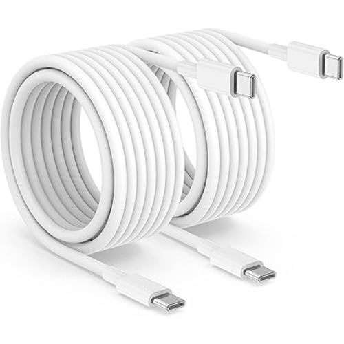 2pack 10ft USB C to C Cable, 60W Type C to Type C Fast Charging Cord for iPhone 17 16 15 Pro, Pro Max, Plus, iPad Pro, MacBook Air 13 inch, iPad Pro, Air, for Samsung Galaxy S25 and More