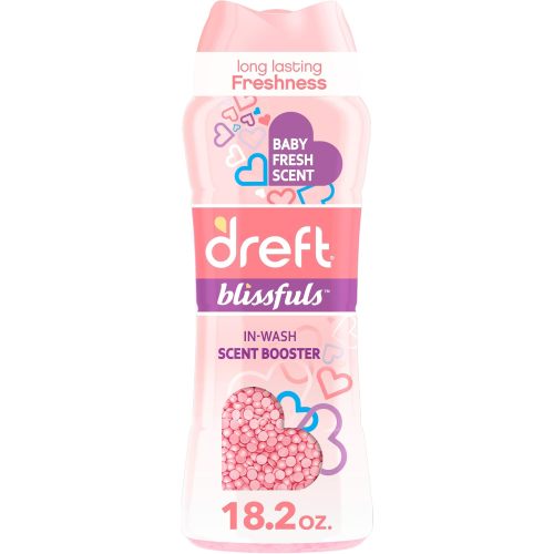 Dreft Blissfuls In-Wash Laundry Scent Booster Beads, Baby Fresh Scent, 18.2 oz (Pack of 2)