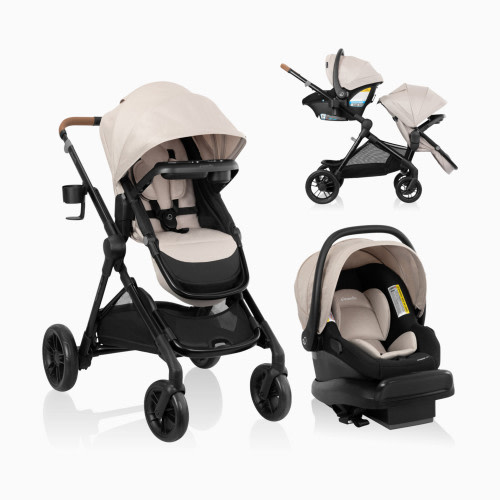Evenflo Pivot Xpand NXT Travel System featuring LiteMax NXT Infant Car Seat - Canyon Beige