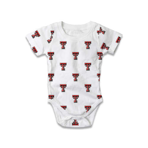 **Texas Tech Custom All Over Double T Onesie – Red Raider Outfitter
