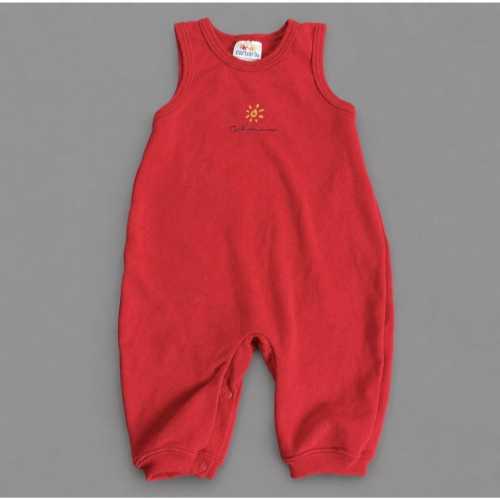 Vintage 90s/Y2K Carters JOHN LENNON Baby 3-6M Red One-Piece Knit Bubble Romper