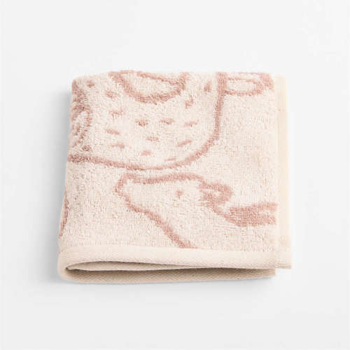 Explorer Dusty Rose Organic Cotton Kids Washcloth