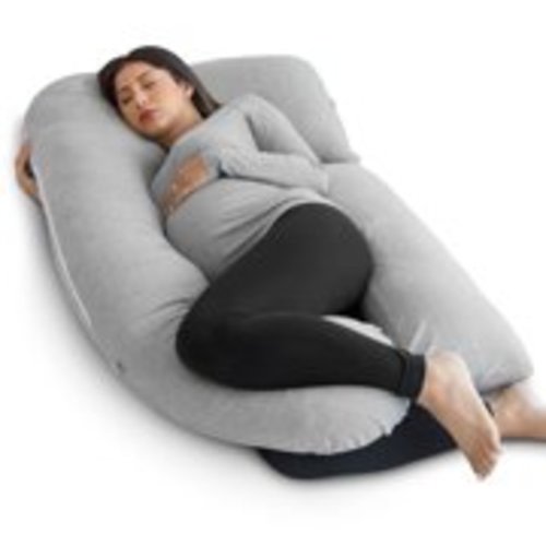 PharMeDoc Full Body Pregnancy Pillow - U Shaped Body Pillow - Maternity Pillow for Pregnant Women w/ Detachable Extension