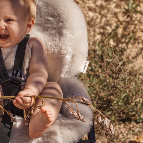 BINIBAMBA Leopard Sheepskin Buggy Liner