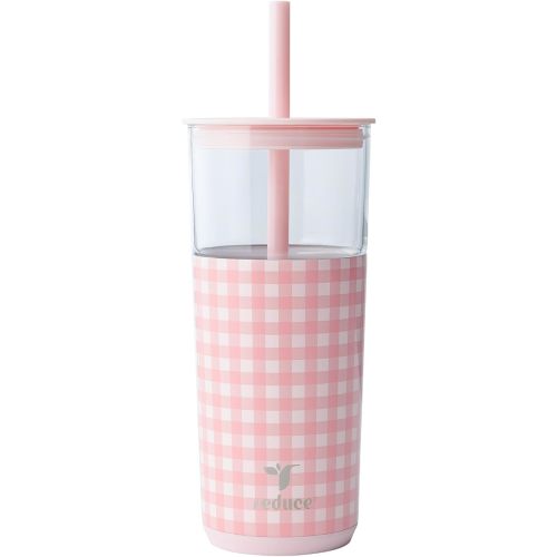 REDUCE Aspen - 20oz Vacuum Insulated Glass Tumbler - Extra Wide Straw & Lid