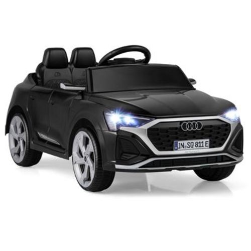 Costway 12V Kids Ride On Car w/Remote Control 4 Wheels Suspension 3 Speeds LED Headlight Black