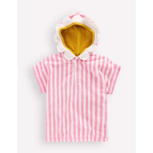 Novelty Towelling Throw - on - Pink Flower | Boden USA