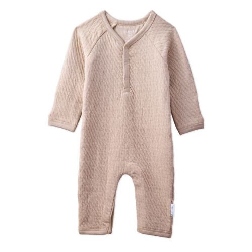 Butterblu HARLEY Matelasse Romper Jumpsuit Natural Sandstone Newborn