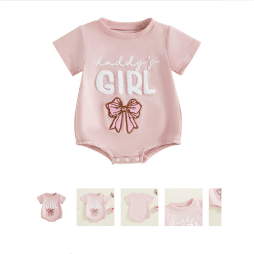 DADDY'S GIRL Bowtie T-Shirt Onesie - Hazel & Bo