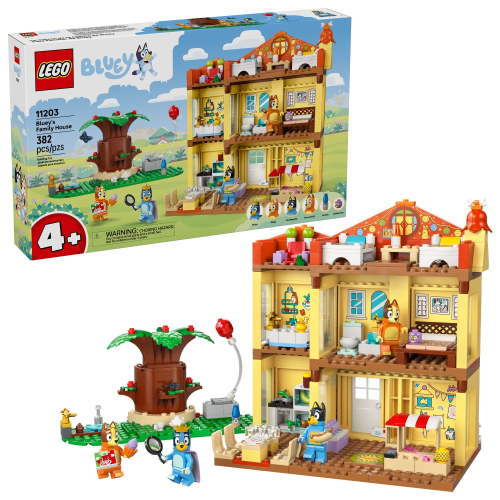 LEGO Bluey: Bluey’s Family House - Toddler Toy for 4 Year Old Boys and Girls - House Playset Includes Bluey and 5 Popular Characters - Great Birthday Gift Idea for Preschoolers - 11203