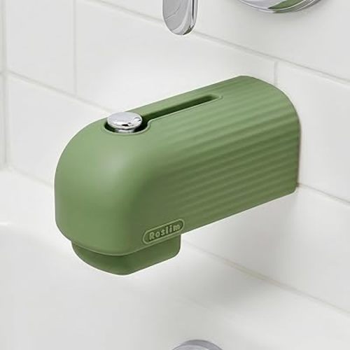Roslim Silicone Baby Bathtub Faucet Cover, Bath Faucet Cover for Kids Bathtub Safety, Spout Cover for Baby, Toddler,Upgraded Bath Tub Spout Protector Cover, Universal Fit, Olive Green