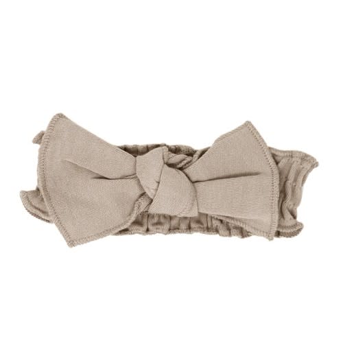 Oatmeal | Organic Smocked Tie Headband – L'ovedbaby