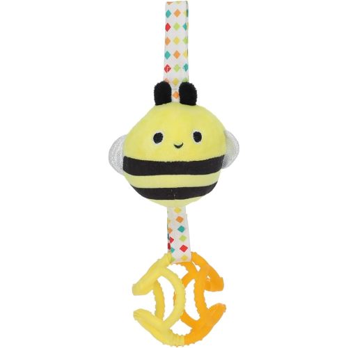 Eric Carle Very Hungry Caterpillar Busy Bee Chime Toy with Silicone Gummi Ogobolli – Makes Sound When Shaken and Great for Teething – Hanging Loop for On The Go