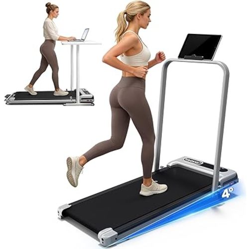 Walking Pad Treadmill for Home Office, Portable Under Desk Treadmill with Remote Control and LED Display, Walking Jogging Running Machine