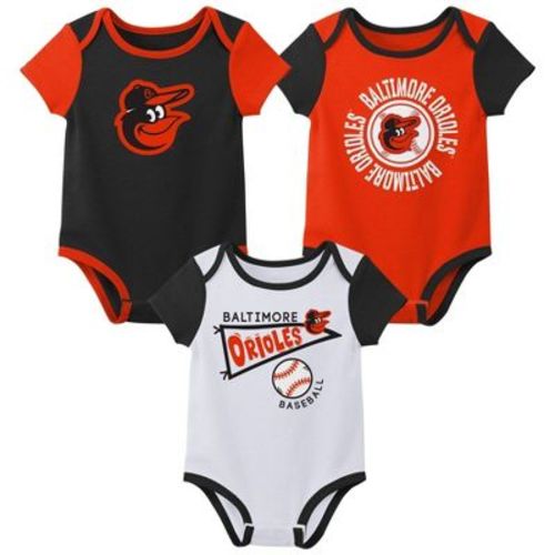 MLB Baltimore Orioles Newborn 3-pack Bodysuits - 6-9M