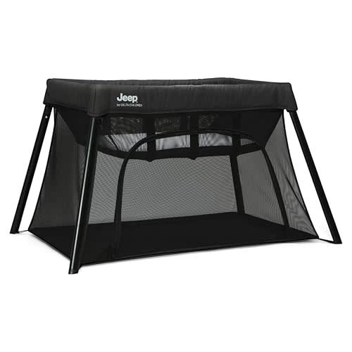 Jeep Horizon Compact Travel 2-in-1 Play Yard and Bassinet, Black