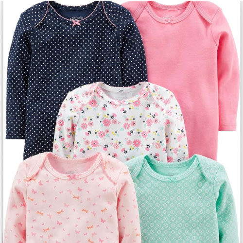 Simple Joys by Carter's baby-girls 5-pack Long-sleeve Bodysuit