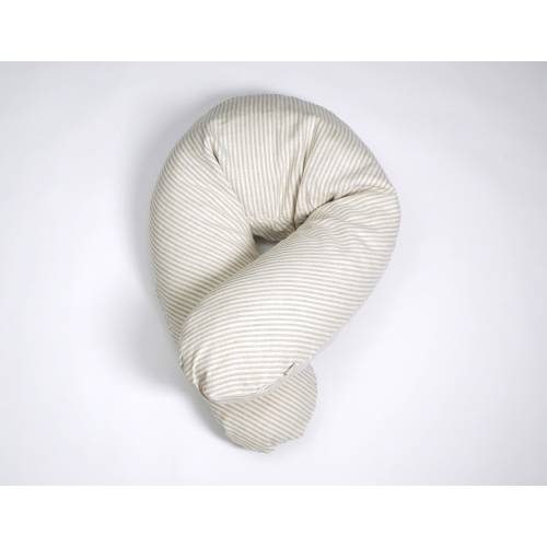 XXL striped linen buckwheat nursing pillow Huge buckwheat pregnancy pillow Maternity pillow breastfeeding pillow U shape nursing pillow