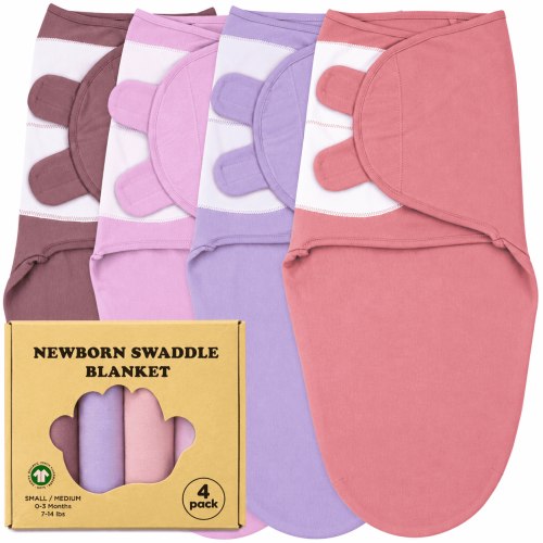 Baby Swaddles for Newborns - 4 Pack Baby Swaddles for 0-3 Months - Baby Swaddle Sleep Sack