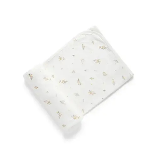 Purebaby Blanket Essential Wattle Bee White One Size Fits All | Baby Bunting AU