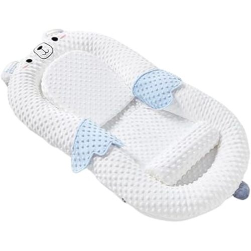 Baby Lounger-Newborn Lounger for Babies 0-12 Months, 4 in 1 Multi-Use Baby Nest, Soft Breathable, Portable Infant Lounger for Tummy Time & Sitting Support for Home and Travel