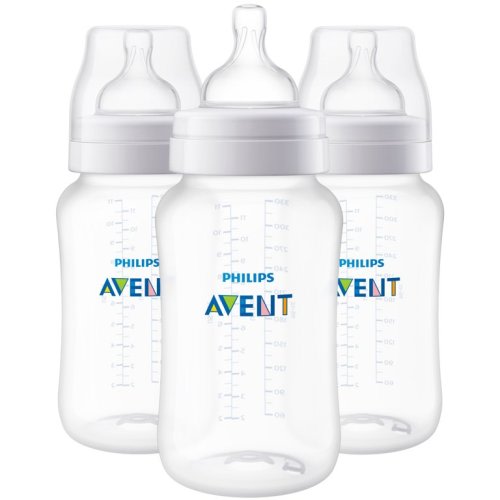 Philips Avent Anti-colic Baby Bottles, 11oz, 3pk, Clear, SCY106/03