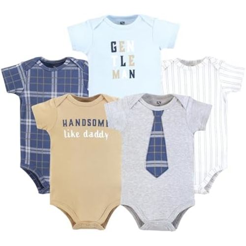 Hudson Baby Unisex Baby Cotton Bodysuits 5-pack