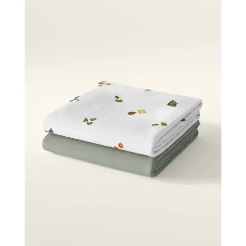 Very Hungry Caterpillar Organic Crib Sheet Set | Eric Carle x Nestig