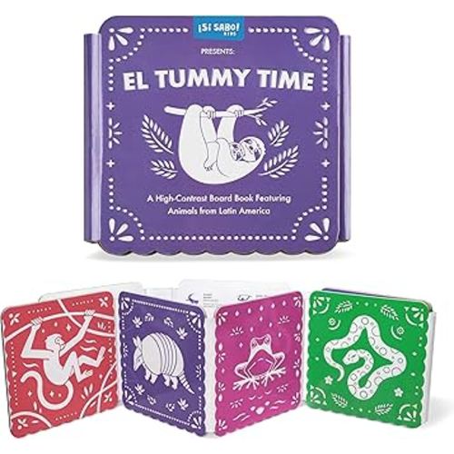 El Tummy Time: A High-Contrast Board Book Featuring Animals from Latin America (Si Sabo Bilingual Books for Kids)