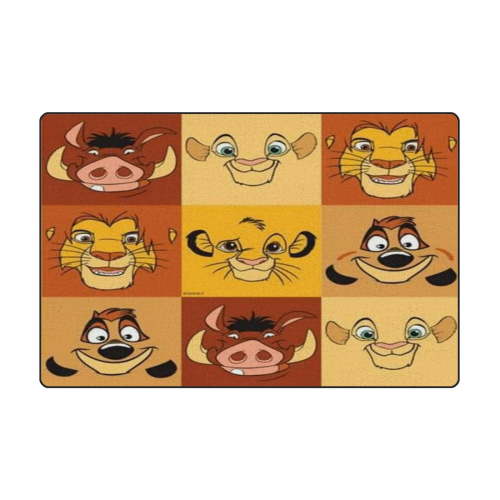 The Lion King 24*36IN Home Decor Rugs Non-Skid Indoor Carpet, Durable Crystal Velvet Living Room Sofa Floor Mat