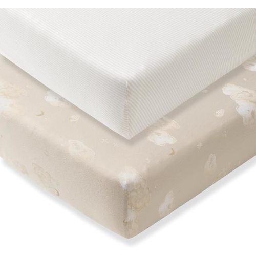 Burt's Bees Baby Organic Cotton Fitted Crib Sheet, Unisex Baby Beddings