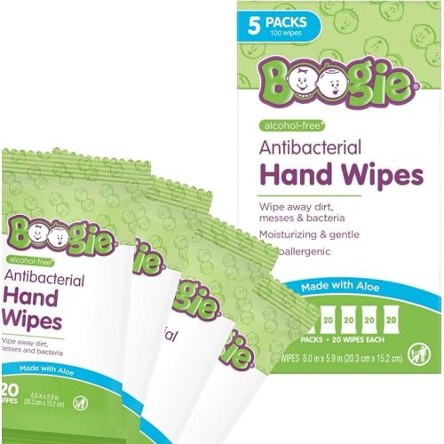Boogie Antibacterial Hand Wipes - 100 Count