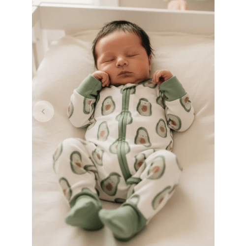 Avocado Bamboo Zipper Romper