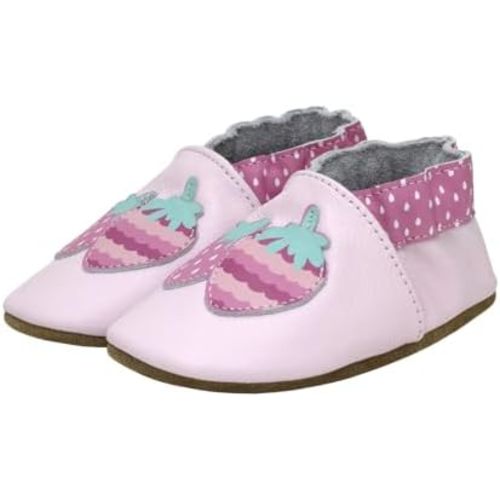 Robeez Baby Girls and Unisex Soft Soles Slip-Resistant Crib Shoes Slippers for Infant and Toddler, 0-24 Months