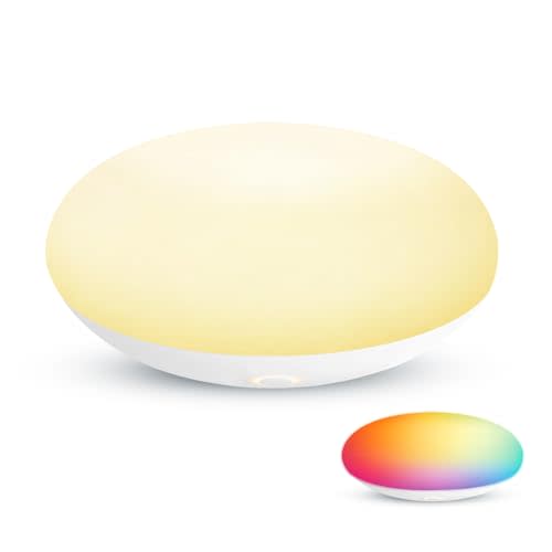 Portable Night Light for Nursery - Baby Night Lamp for Breastfeeding, Soft Silicone Touch Lamp, Egg Light for Kids, with 11 Colors Changing & Eye Caring, Stepless Dimming