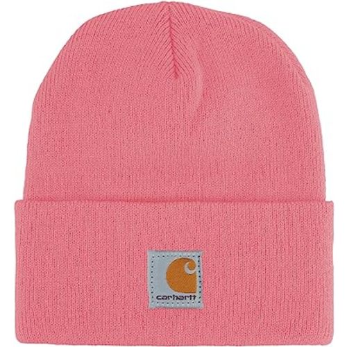 Carhartt Unisex Kids Youth Knit Beanie Cuff Hat, Pink Lemonade, One Size